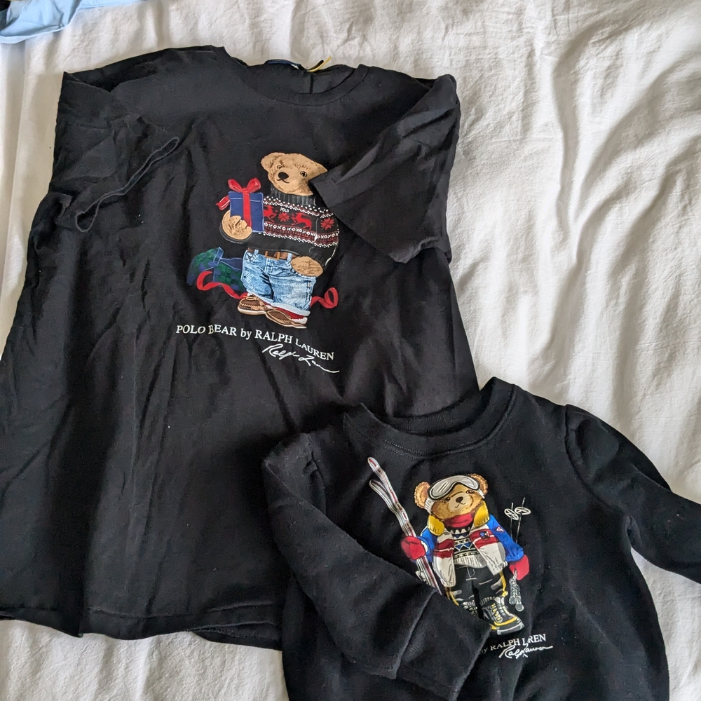 Ralph Lauren Kids Black Polo Bear Shirt